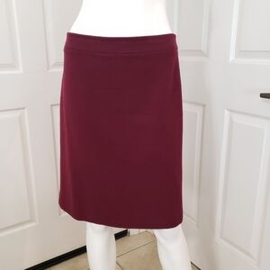 J. Crew Deep Red Wine Pencil Skirt